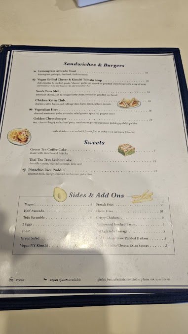 Menu Golden Diner - 0