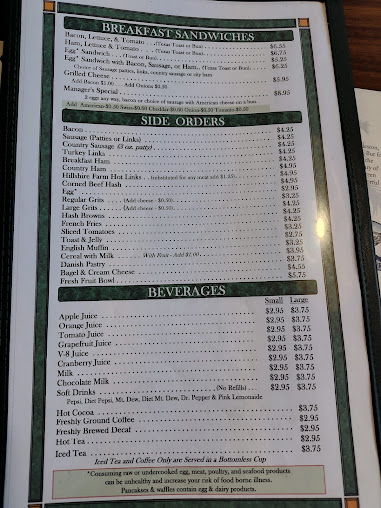 Menu Golden Griddle Pancake House - 1