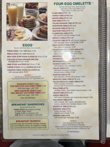 Menu Golden Palace Diner & Restaurant - 0