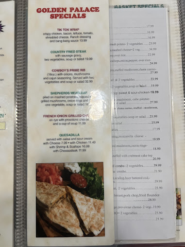 Menu Golden Palace Diner & Restaurant - 1