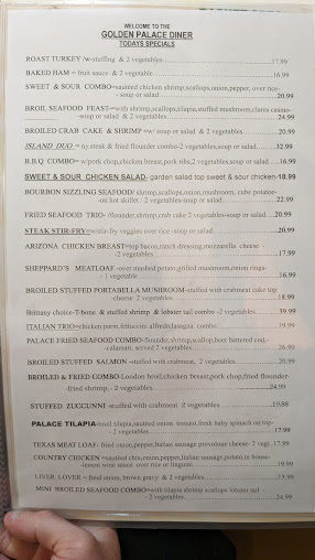 Menu Golden Palace Diner & Restaurant - 4