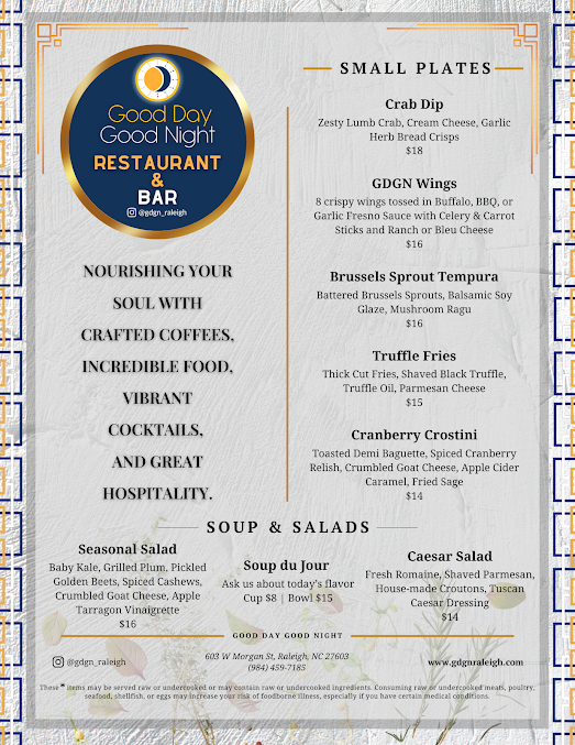 Menu Good Day Good Night - 1