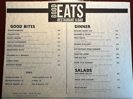Menu Good Eats Restaurant Bar - 1