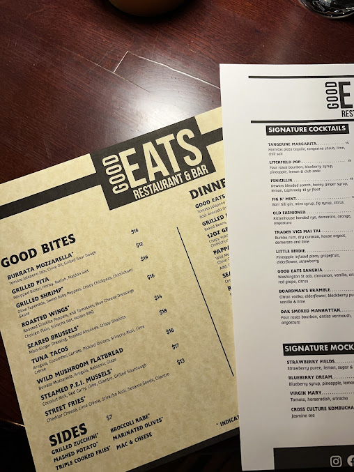 Menu Good Eats Restaurant Bar - 4