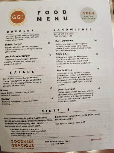 Menu Goodness Gracious Restaurant And Catering - 5