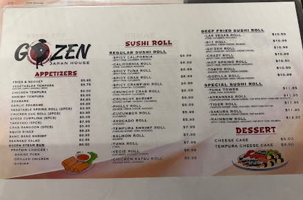 Menu Gozen Japan House Hot Springs - 4