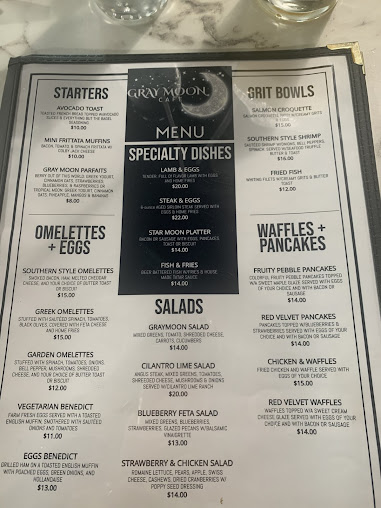 Menu Gray Moon Breakfast And Brunch - 0