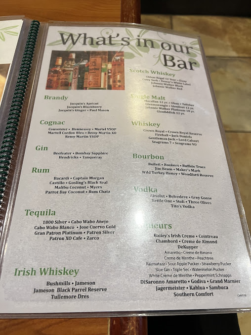 Menu Green Olive Restaurant - 0