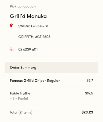 Menu Grill'd Manuka - 1