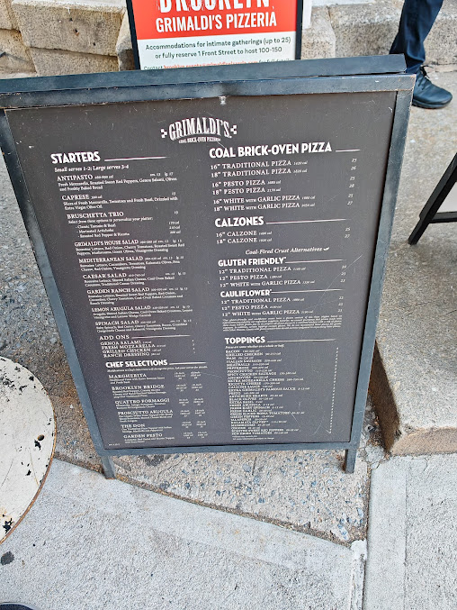 Menu Grimaldi's Pizzeria - 0