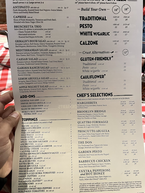 Menu Grimaldi's Pizzeria - 3