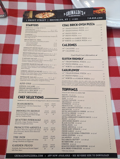 Menu Grimaldi's Pizzeria - 7