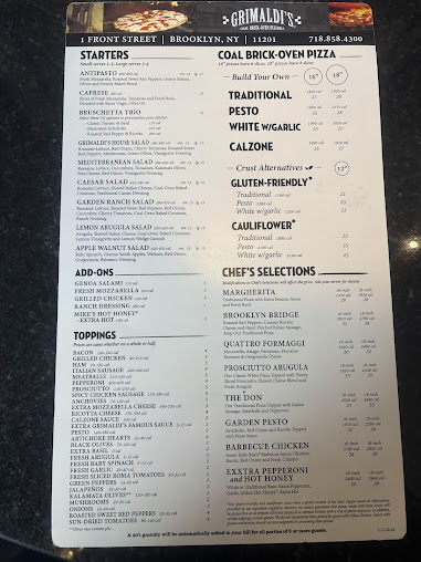 Menu Grimaldi's Pizzeria - 9