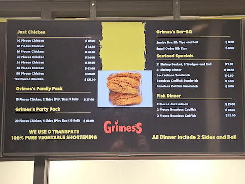 Menu Grimess Fast Food Formerly Richies - 0
