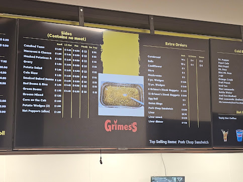 Menu Grimess Fast Food Formerly Richies - 1