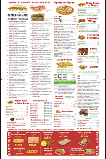 Menu Grinderz Of Hazel Park - 0