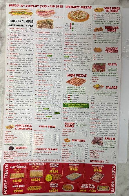 Menu Grinderz Of Hazel Park - 2