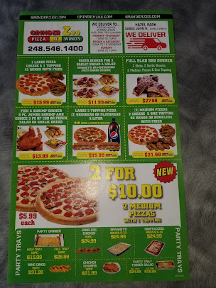 Menu Grinderz Of Hazel Park - 8