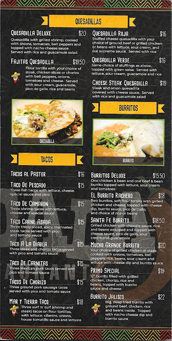 Menu Guadalajara Mexican Restaurant - 4
