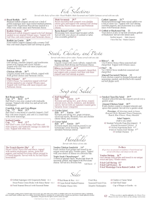 Menu Half Shell Oyster House - 1