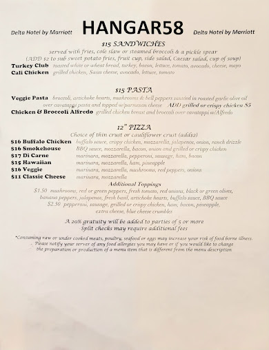 Menu Hangar 58 Sports Bar And Grill - 4