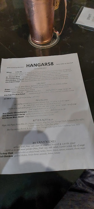 Menu Hangar 58 Sports Bar And Grill - 9