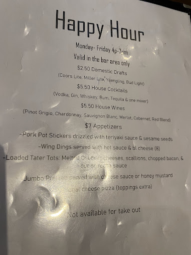 Menu Hangtime Bar And Grille (New Jersey) - 5
