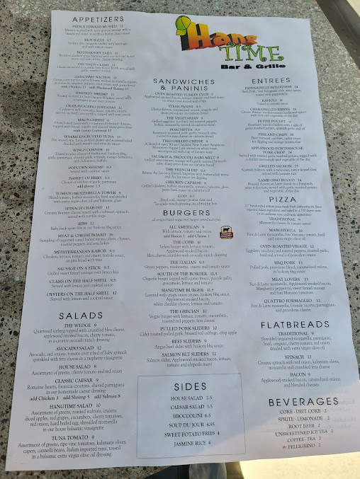 Menu Hangtime Bar And Grille (New Jersey) - 8