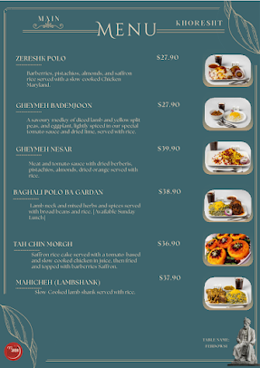 Menu Hani Persian Restaurant - 0