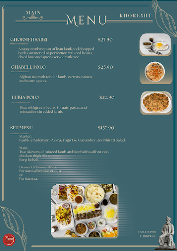Menu Hani Persian Restaurant - 1