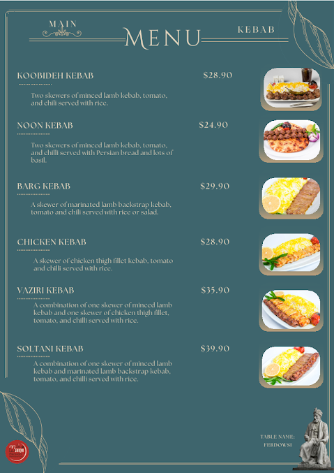 Menu Hani Persian Restaurant - 3