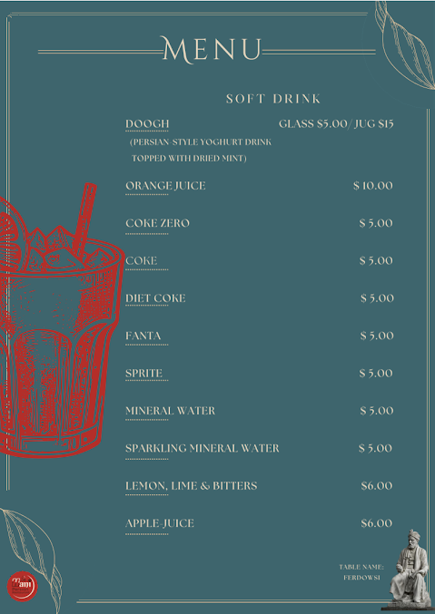 Menu Hani Persian Restaurant - 4