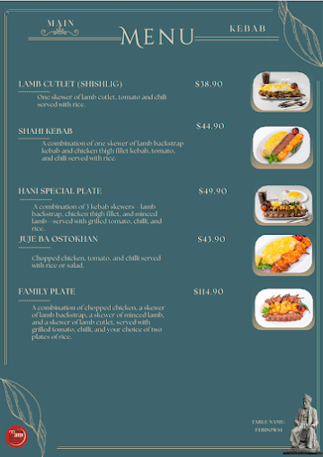 Menu Hani Persian Restaurant - 8