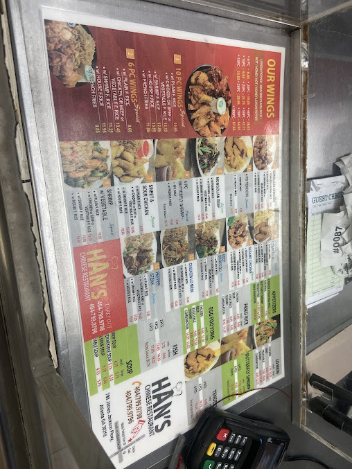 Menu Hans Chinese Food And Chicken Wings - 0
