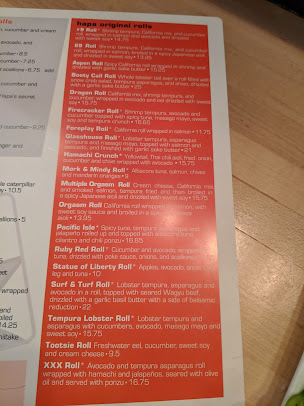 Menu Hapa Sushi Grill And Sake Bar - 7