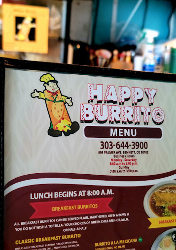 Menu Happy Burrito Mexican Restaurant - 0