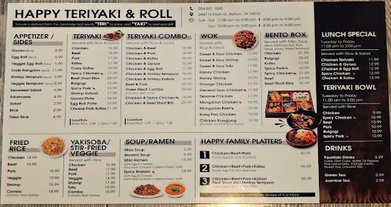 Menu Happy Teriyaki And Rolls - 1
