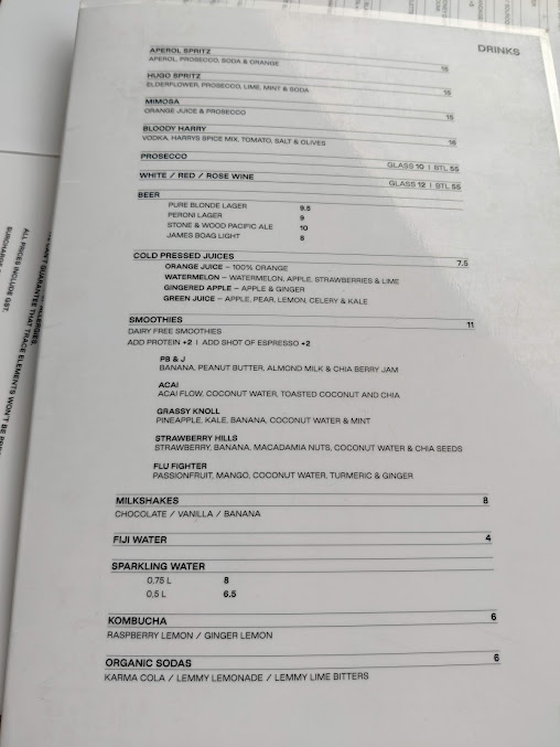 Menu Harrys Bondi - 0