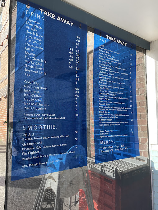 Menu Harrys Bondi - 2