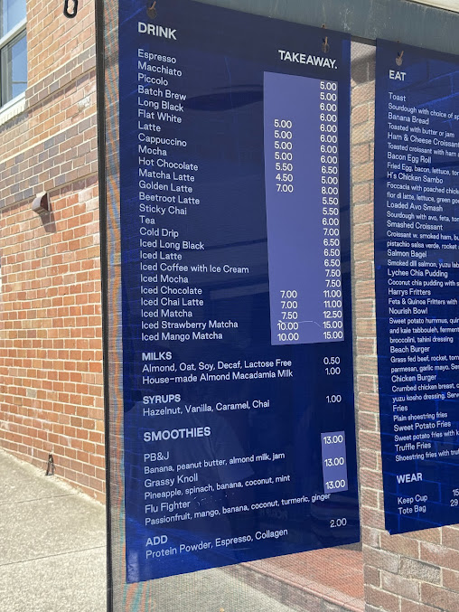 Menu Harrys Bondi - 6