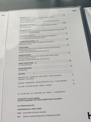 Menu Harrys Bondi - 8