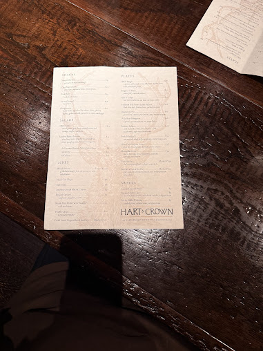 Menu Hart And Crown Tavern - 3