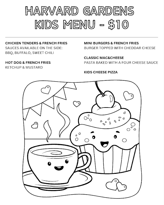 Menu Harvard Gardens - 4