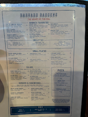 Menu Harvard Gardens - 7
