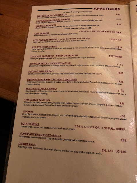 Menu Harveys 4Th Street Grill - 0