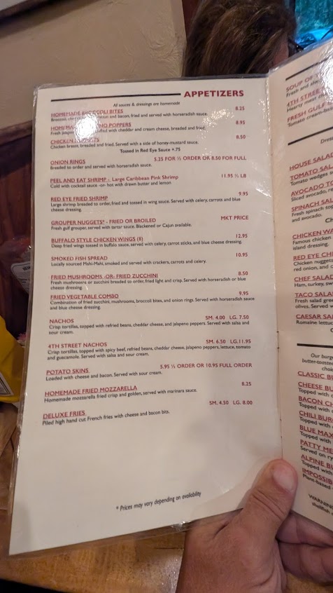 Menu Harveys 4Th Street Grill - 3