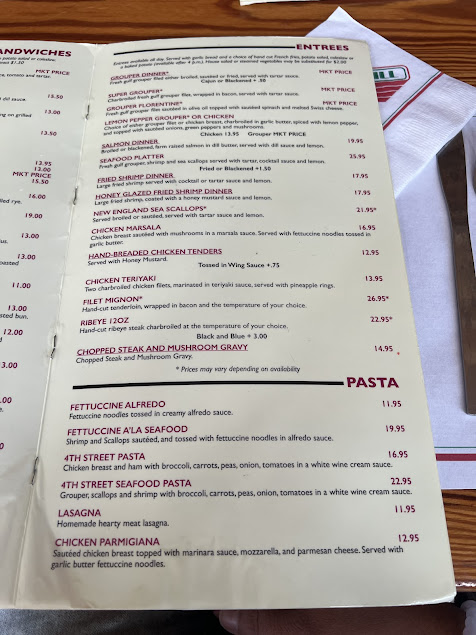 Menu Harveys 4Th Street Grill - 5