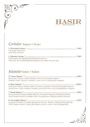 Menu Hasir Restaurant - 1