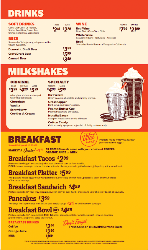 Menu Hat Creek Burger Company - 1