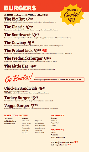 Menu Hat Creek Burger Company - 2